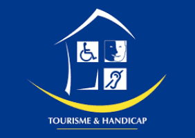 Logo 'Tourisme et Handicap', attestant de l'accessibilité de notre hôtel à Toulouse
